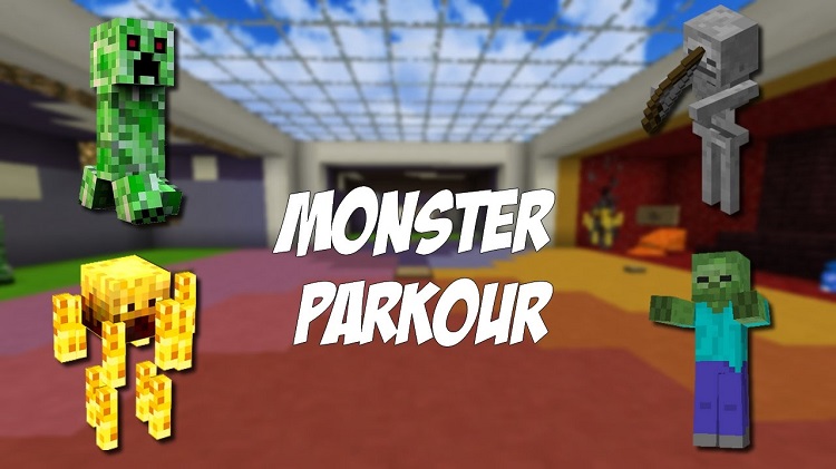 Monster Parkour Map for Minecraft Logo